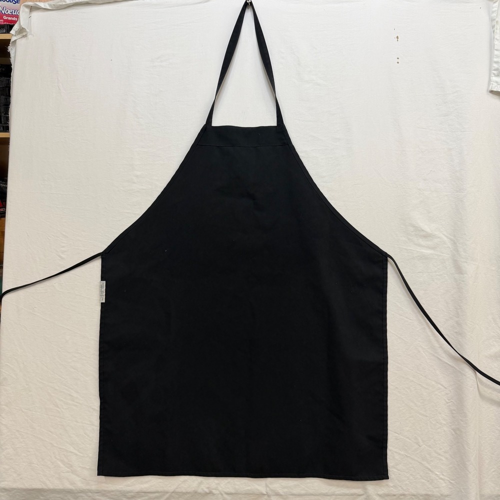 Royal Crest by Sigmatex Black Bib Apron 100% Spun Polyester RN54455 Professional